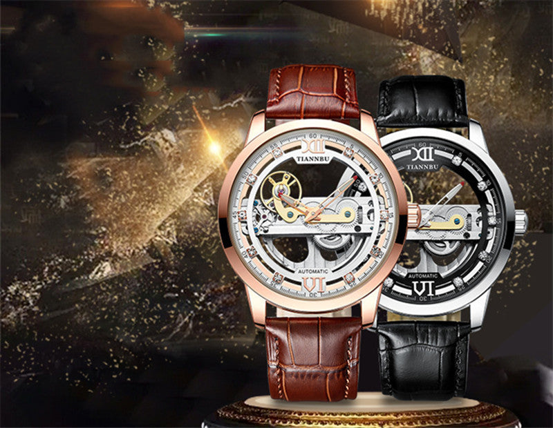 Skeleton Tourbillon Ultra-Thin Automatic Mechanical Watch