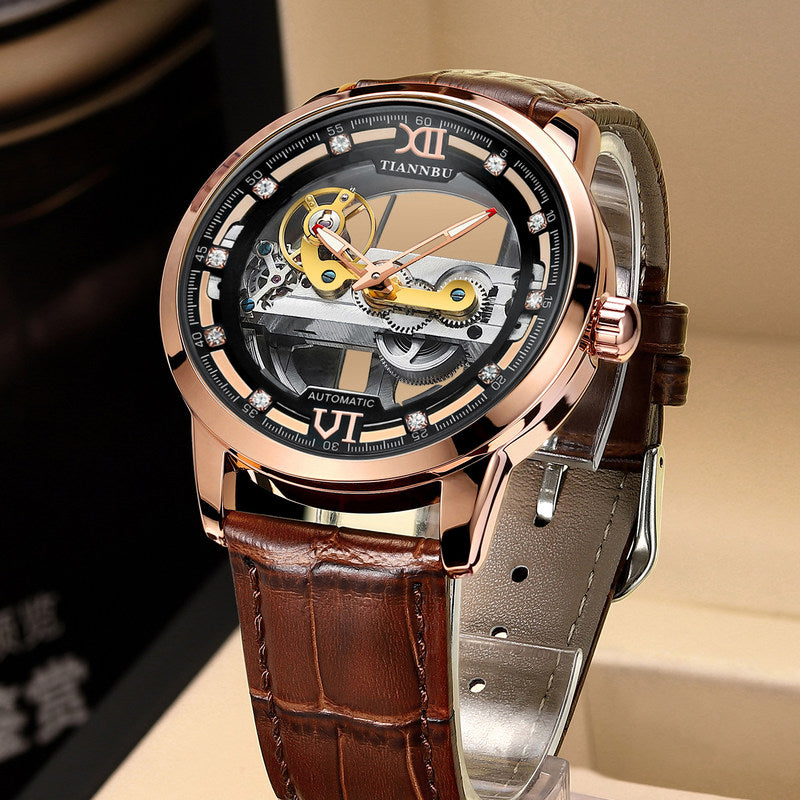 Skeleton Tourbillon Ultra-Thin Automatic Mechanical Watch