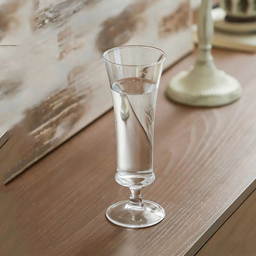 Slim Flared Pedestal Glass Bud Vase, 22 cm
