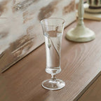 Slim Flared Pedestal Glass Bud Vase, 22 cm