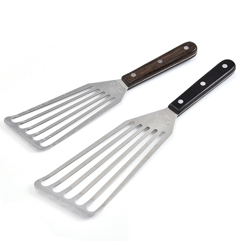 Slotted Turner and Fish Spatula with Wooden Handle