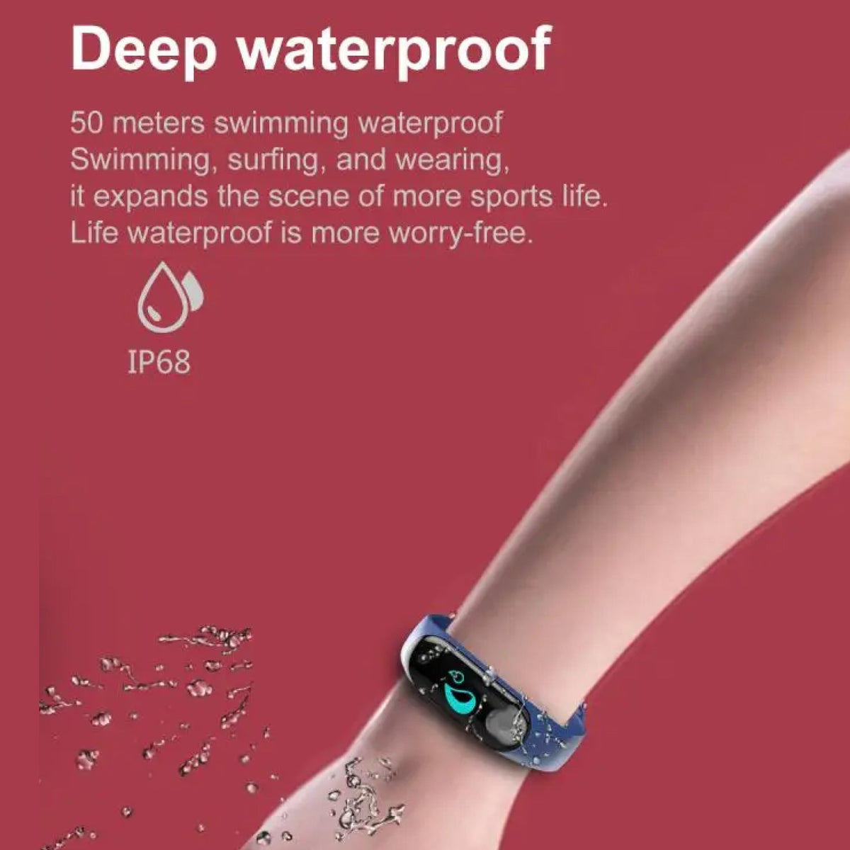 Smartwatch with Heart Rate Tracking and 0.96-Inch TFT Display