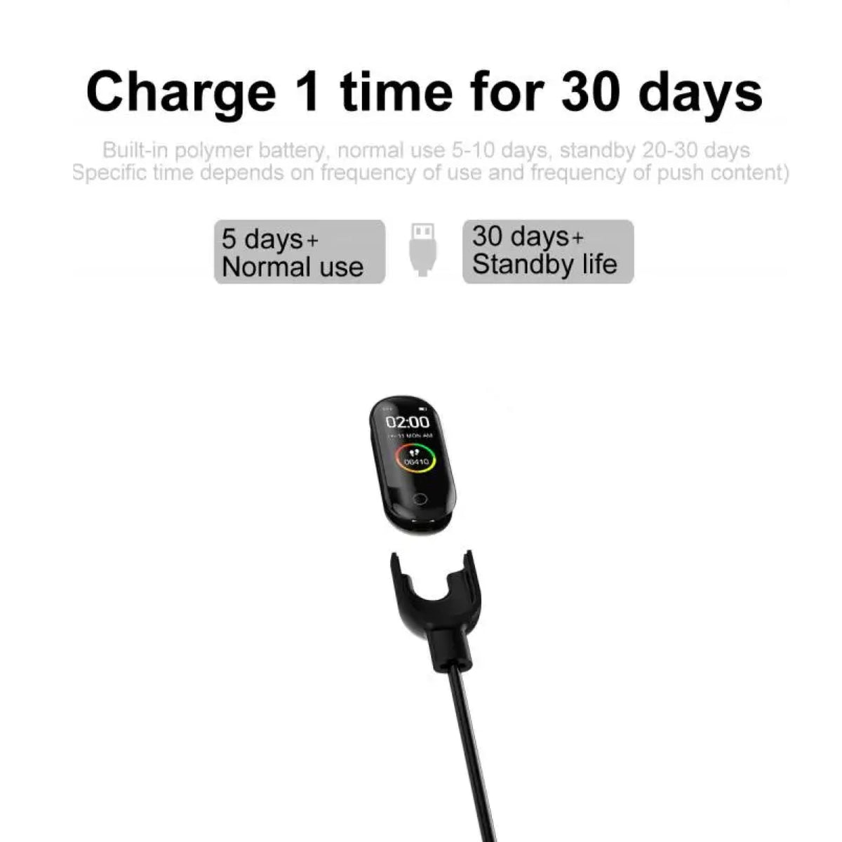 Smartwatch with Heart Rate Tracking and 0.96-Inch TFT Display