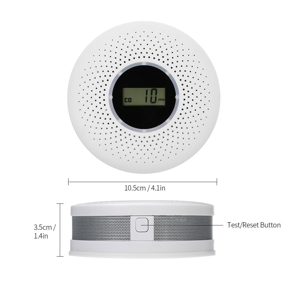 Smoke and Carbon Monoxide Detector, 120 x 35 mm, 85 dB