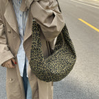 Soft Suede Slouchy Shoulder Bag with Wide Strap