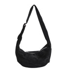 Soft Suede Slouchy Shoulder Bag with Wide Strap