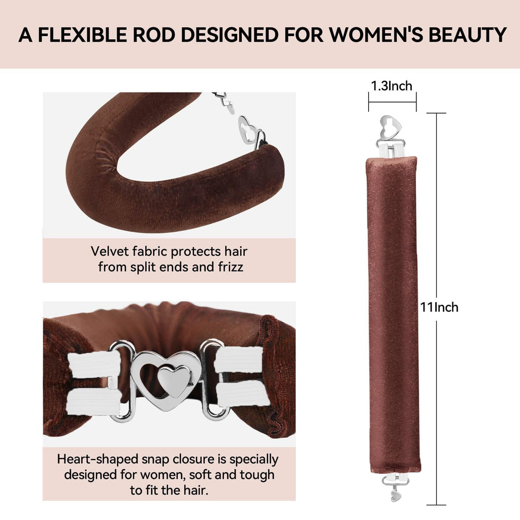 Soft Velvet Heatless Hair Curling Set for Overnight Styling