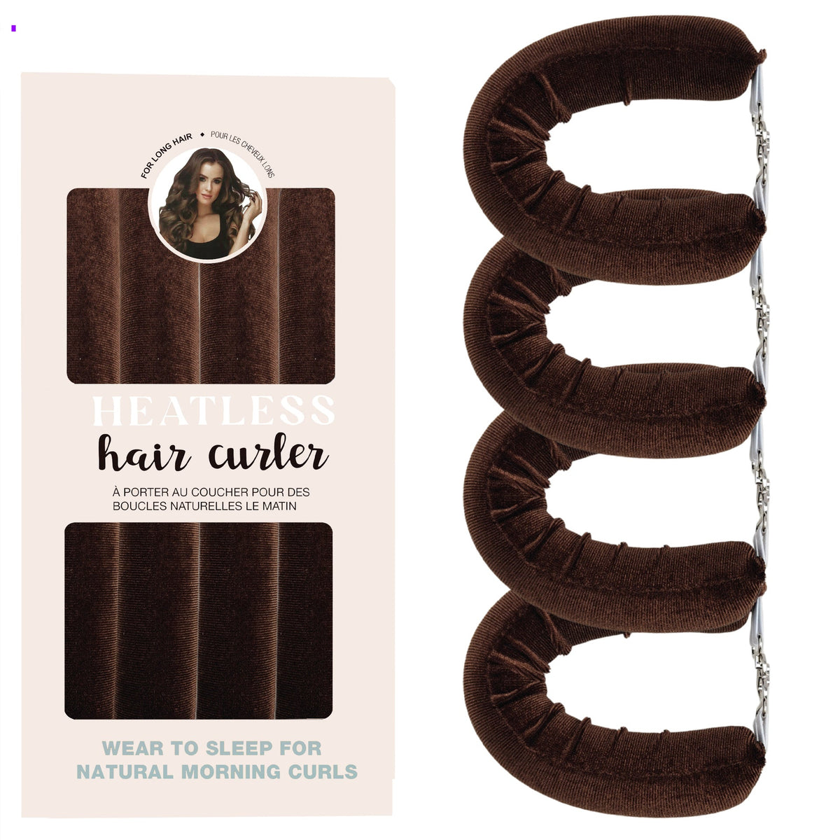 Soft Velvet Heatless Hair Curling Set for Overnight Styling