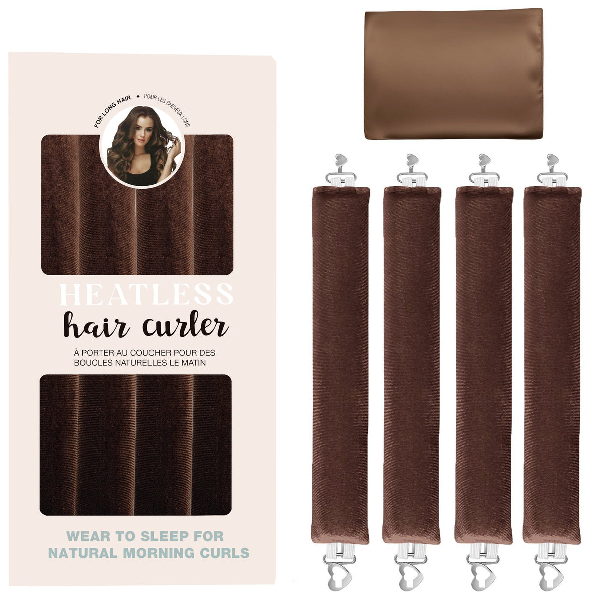 Soft Velvet Heatless Hair Curling Set for Overnight Styling