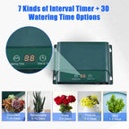 Solar Drip Irrigation System Kit, Automatic Watering, 30 Modes, 7 Timers