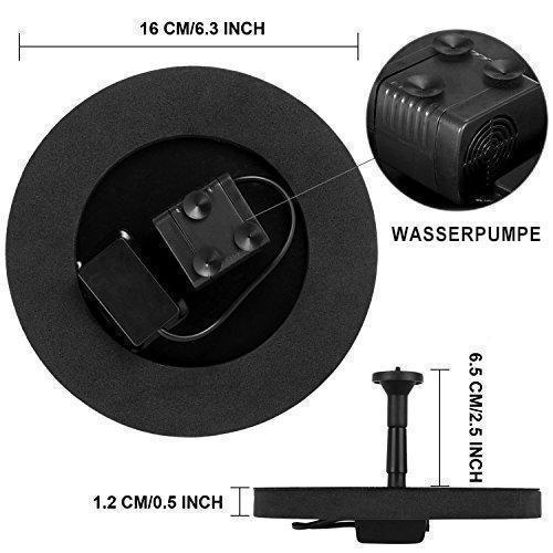 Solar Fountain Pump for Garden, Pond or Birdbath, 7 V / 1.4 W