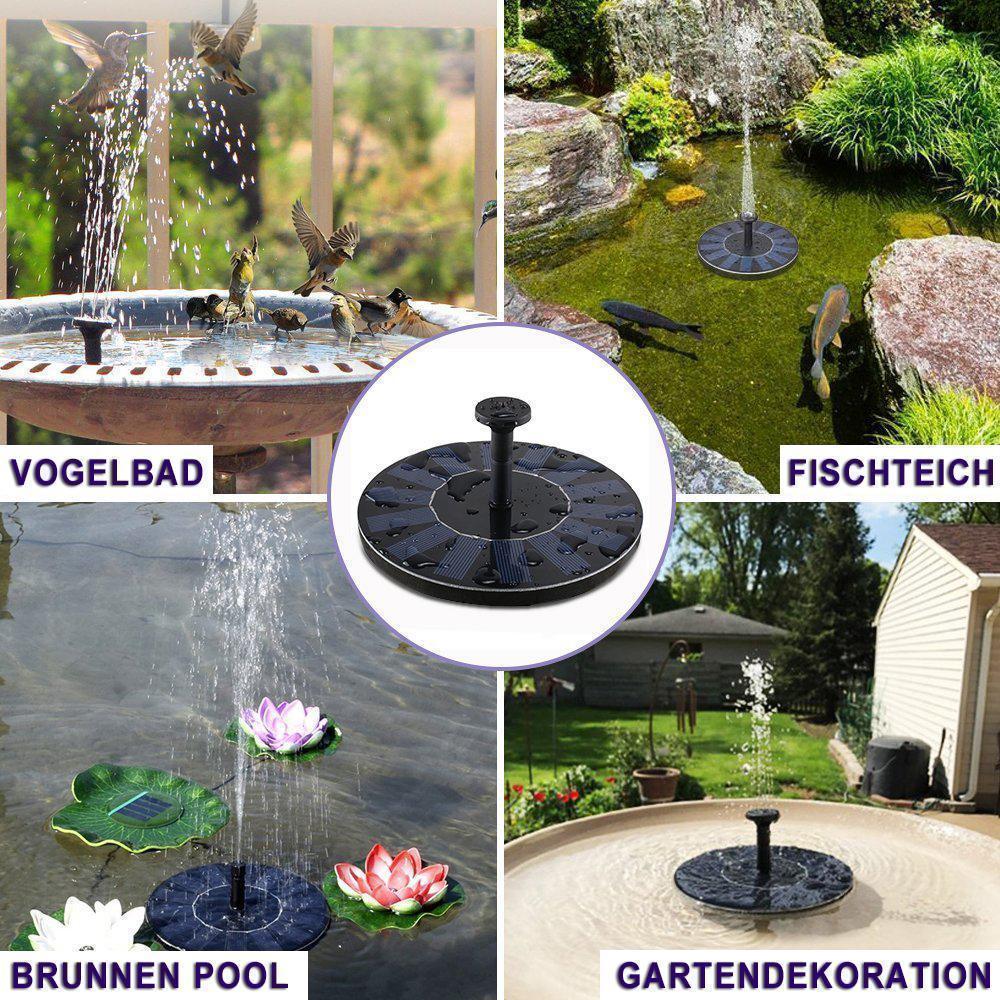 Solar Fountain Pump for Garden, Pond or Birdbath, 7 V / 1.4 W