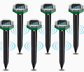 Solar-Powered Ultrasonic Mole Repellent Stakes, 4-Pack