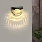 Solar Semi-Circle Outdoor Wall Sconce, Built-In LED, 5W