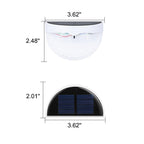 Solar Semi-Circle Outdoor Wall Sconce, Built-In LED, 5W