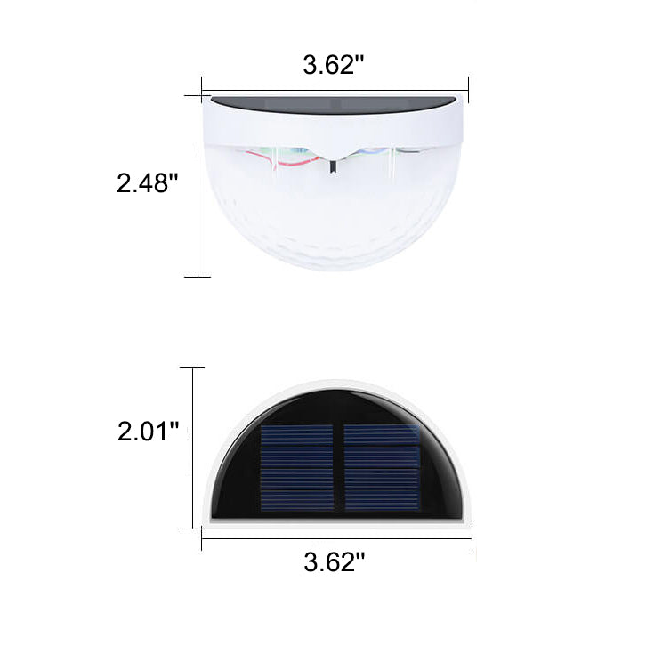 Solar Semi-Circle Outdoor Wall Sconce, Built-In LED, 5W