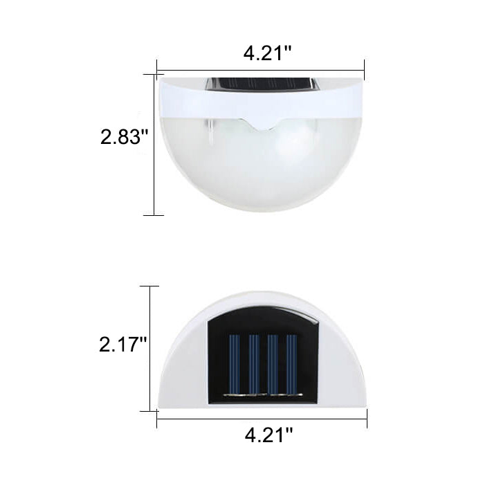 Solar Semi-Circle Outdoor Wall Sconce, Built-In LED, 5W