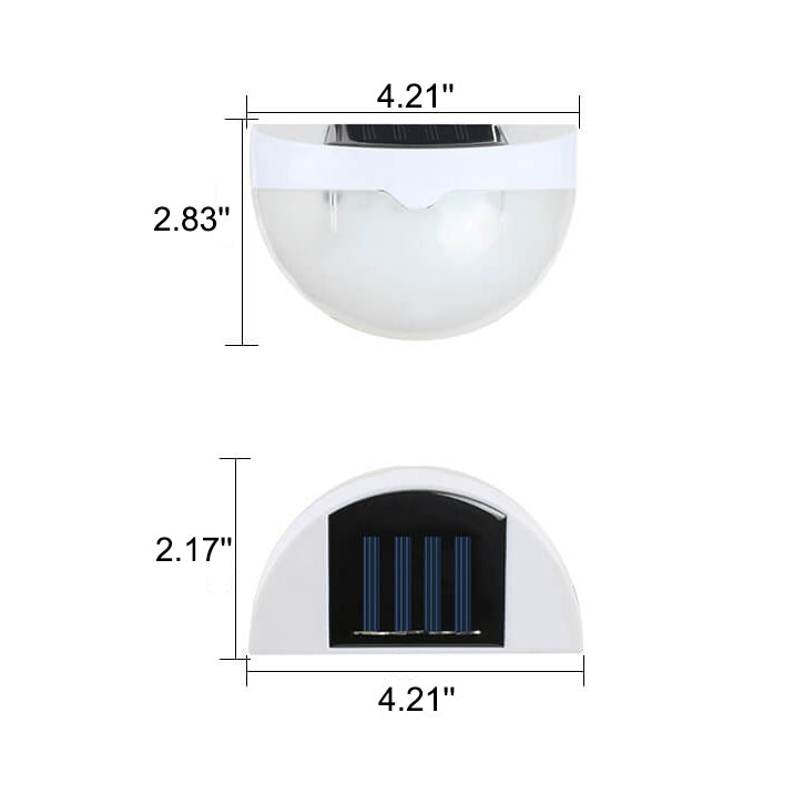 Solar Semi-Circle Outdoor Wall Sconce, Built-In LED, 5W