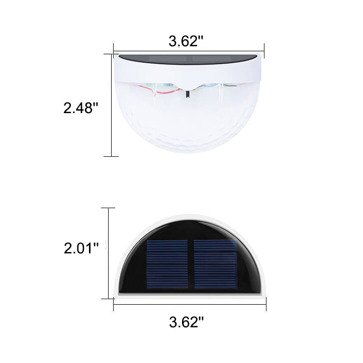 Solar Semi-Circle Outdoor Wall Sconce, Built-In LED, 5W