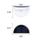 Solar Semi-Circle Outdoor Wall Sconce, Built-In LED, 5W