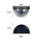 Solar Semi-Circle Outdoor Wall Sconce, Built-In LED, 5W