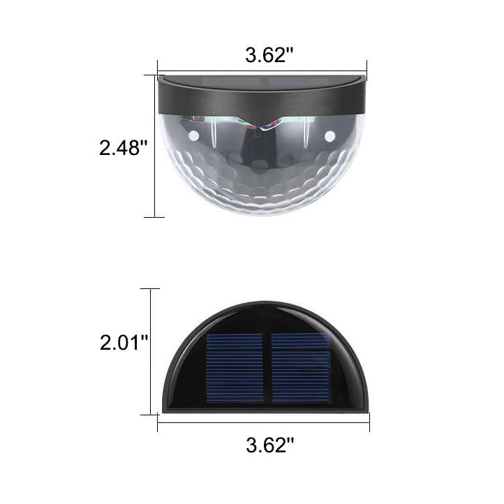 Solar Semi-Circle Outdoor Wall Sconce, Built-In LED, 5W