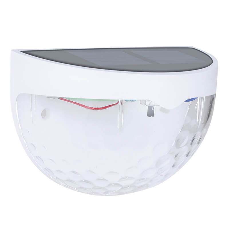 Solar Semi-Circle Outdoor Wall Sconce, Built-In LED, 5W