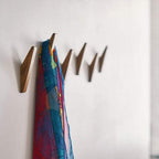 Solid Wood Wall Hooks, Set of 6, 13.5 cm