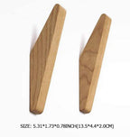 Solid Wood Wall Hooks, Set of 6, 13.5 cm