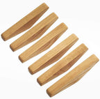 Solid Wood Wall Hooks, Set of 6, 13.5 cm