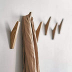 Solid Wood Wall Hooks, Set of 6, 13.5 cm