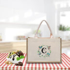 Spacious Jute Shopping Bag with Reinforced Handles
