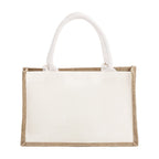 Spacious Jute Shopping Bag with Reinforced Handles