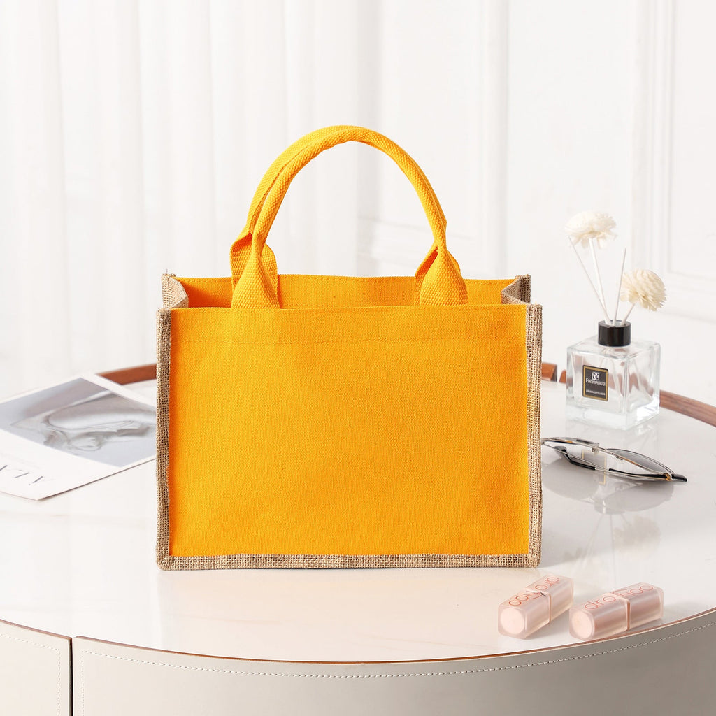 Spacious Jute Shopping Bag with Reinforced Handles