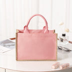 Spacious Jute Shopping Bag with Reinforced Handles