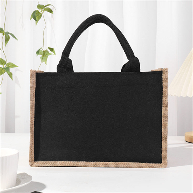 Spacious Jute Shopping Bag with Reinforced Handles
