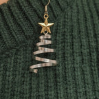Spiral Christmas Tree Dangle Earrings in Zinc Alloy