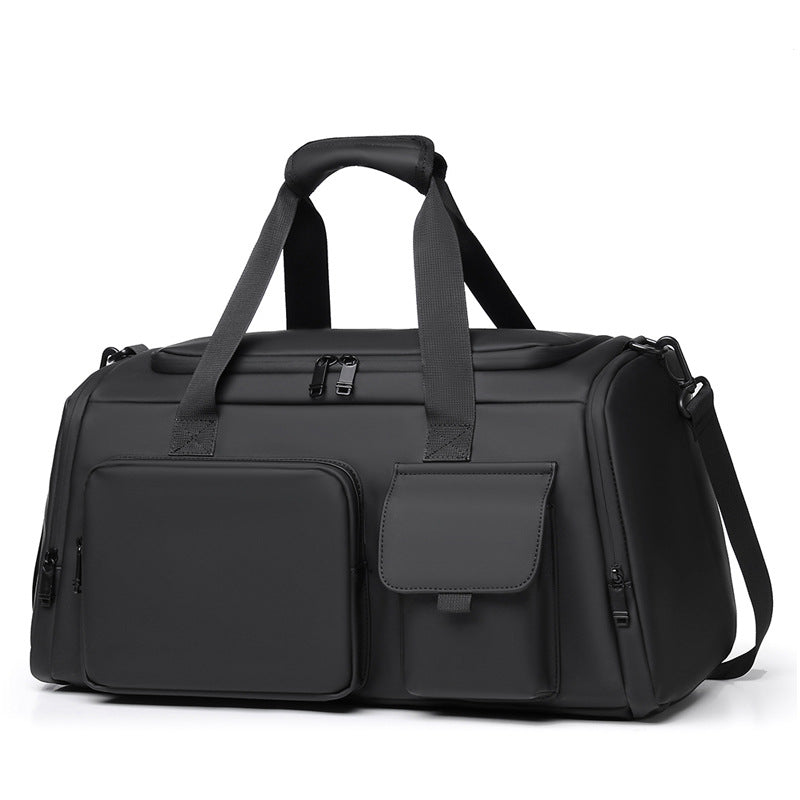 Sports and Travel Bag with Multiple Compartments and Adjustable Shoulder Strap