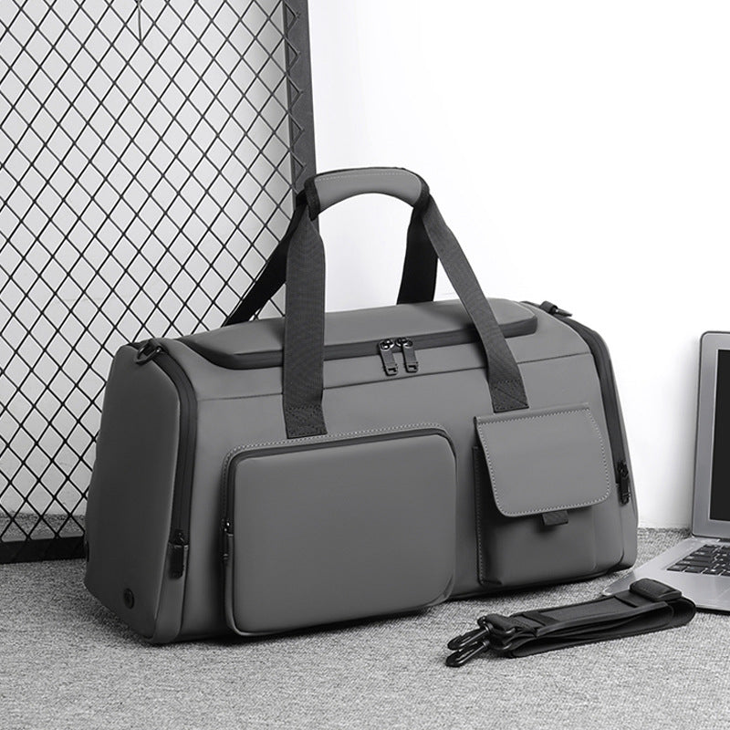 Sports and Travel Bag with Multiple Compartments and Adjustable Shoulder Strap