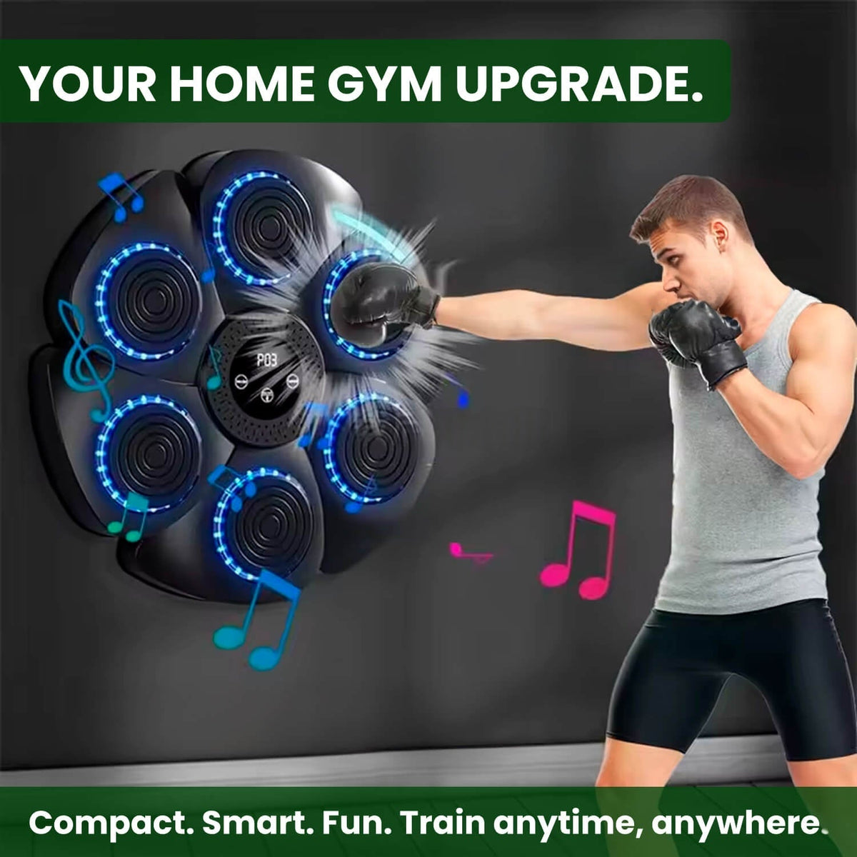 Music Boxing Pad with Interactive Targeting - Rhythm Guidance, Home Gym Use, view 3