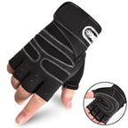 Shock-Resistant Training Gloves with Wrist Support - Breathable Textile, Black, view 10