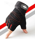 Shock-Resistant Training Gloves with Wrist Support - Breathable Textile, Black, view 12