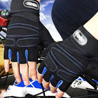 Shock-Resistant Training Gloves with Wrist Support - Breathable Textile, Black, view 2