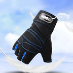Shock-Resistant Training Gloves with Wrist Support - Breathable Textile, Black, view 3