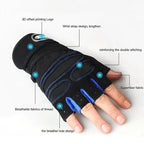Shock-Resistant Training Gloves with Wrist Support - Breathable Textile, Black, view 4