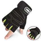 Shock-Resistant Training Gloves with Wrist Support - Breathable Textile, Black, view 9