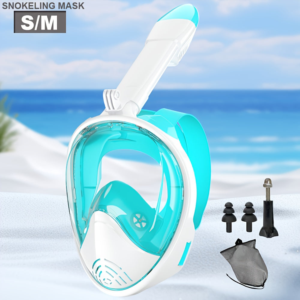 Full-Face Snorkel Mask - 180° View, PC Material, Camera Mount, view 21