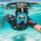 Full-Face Snorkel Mask - 180° View, PC Material, Camera Mount, view 3