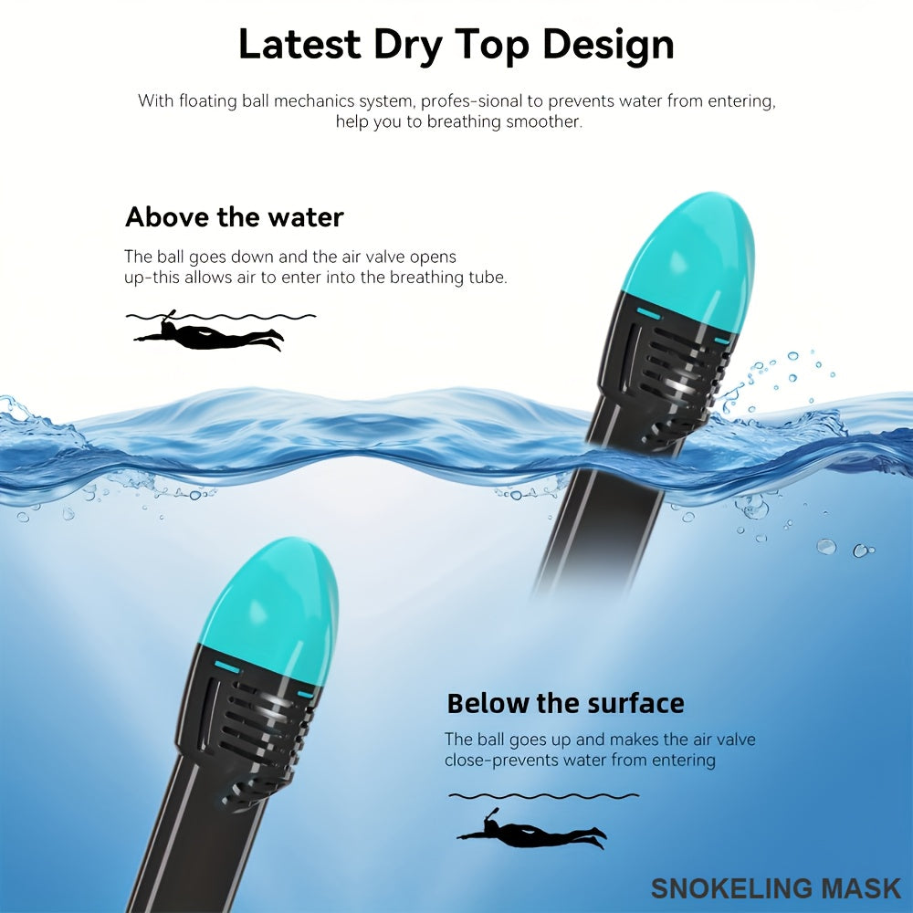 Full-Face Snorkel Mask - 180° View, PC Material, Camera Mount, view 4