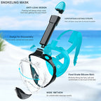 Full-Face Snorkel Mask - 180° View, PC Material, Camera Mount, view 5